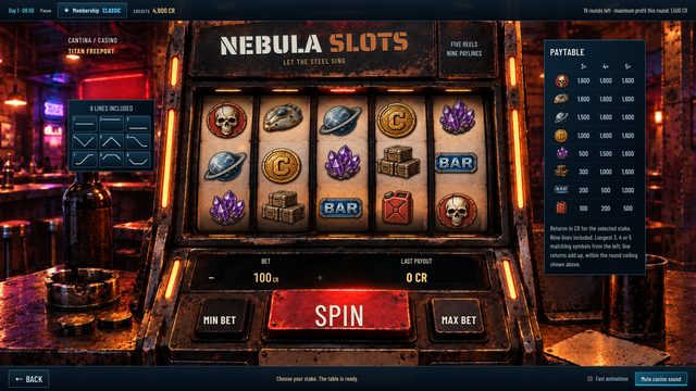 Slot machines at the casino